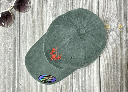 Shenbors Crawfish Lobster Embroidered Dad Hat for Men Women