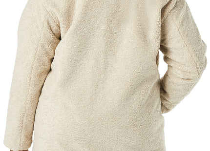 Amazon Essentials Women's Teddy Bear Fleece Oversized-Fit Lapel Jacket, Sand, Large