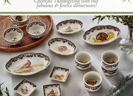 Spode – Woodland – Spode Woodland Pheasant Pickle Dish - Brown/White