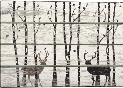 SIGNWIN - Canvas Wall Art - Deer in Forest Abstract Art- Poster Giclee Wall Decorations for Living Room High Definition Printed - 12x18 inches
