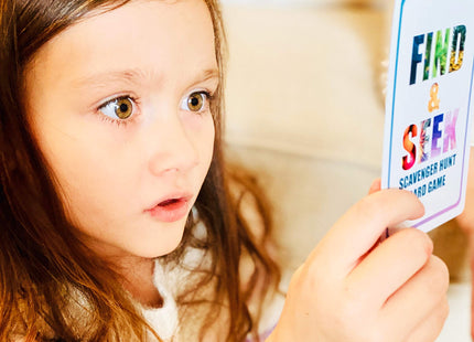 Hapinest Find and Seek Scavenger Hunt Card Game, Indoor Outdoor Activities for Kids Toddler & Family, Beach Camping Travel Car Games for Road Trips, Kids Scavenger Hunt Game Age 3 4 5 6 Years Old & Up