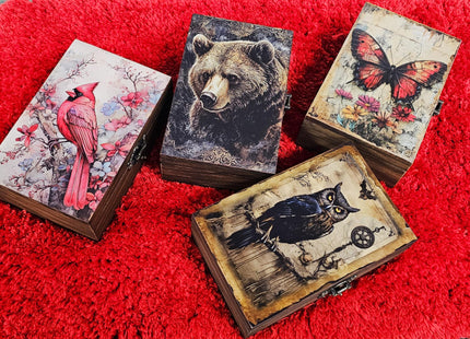 RK Collections Cardinal Trinket Box Small Jewelry Keepsake Box | Bird Lovers Gift Idea, Animal Lovers Case/Holder. (6.5") (Cardinal)