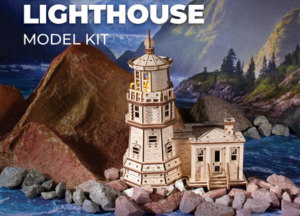 UGEARS Split Rock Lighthouse 3D Wooden Puzzles for Adults – Wooden Model