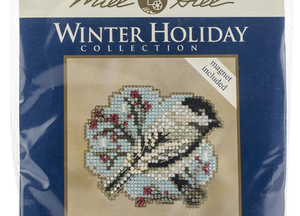 Little Chickadee Beaded Counted Cross Stitch Ornament Kit Mill Hill 2018 Winter Holiday MH181831