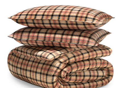 Bare Home Flannel Duvet Cover Set (Queen, Red Lodge Plaid)