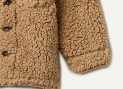 Amazon Essentials x Sofia Grainge Baby Boys' Sherpa Fleece Overshirt Jacket, Camel, 12 Months