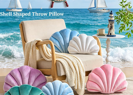 Vdoioe Shell Pillow，Seashell Decorative Pillow Seashell Shaped Throw Pillows 13x10 Inch Decorative Coastal Throw Pillows Beachy Room Decor Cute Beach Throw Pillows for Couch Bed Home Decor