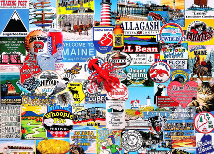 White Mountain 1000 Piece Jigsaw Puzzle New England Coastal, I Love Maine