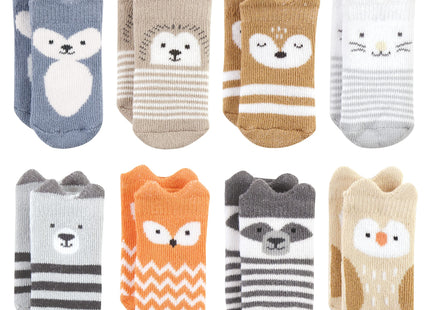 Hudson Baby Girls Unisex Cotton Rich Newborn And Terry Socks, Boy Woodland, 0-6 Months, Boy Woodland, 0-6 Months US