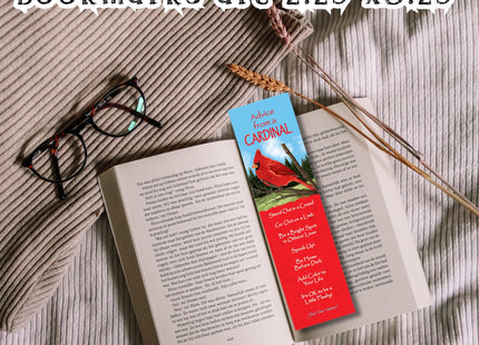 Advice from Nature Bird Bookmark Set Cardinal Chickadee Bluebird, 3 Pack