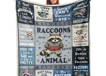 Linxher Raccoon Gifts, Gifts for Raccoon Lovers, Cute Raccoons Blanket