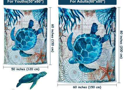 Sviuse Sea Turtle Blanket Ocean Turtle Themed Gifts Turtles Decor 50"x60"