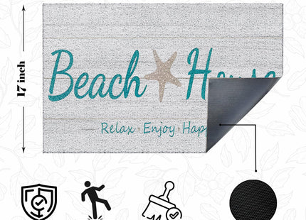 Luvadian Beach Door Mat - Welcome to Your Coastal Summer Home, 17x30 Inch
