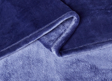 Amazon Basics Throw Blanket, Ultra-Soft Flannel Fleece, Cozy for Couch Sofa Bedroom, Fade-Resistant, 50 x 60 Inches, Navy