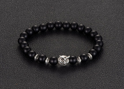 Softones Owl Gifts Owl Bracelets Healing Crystals Bracelet for Women Men Spiritual Energy Beaded Bracelet Set Gifts