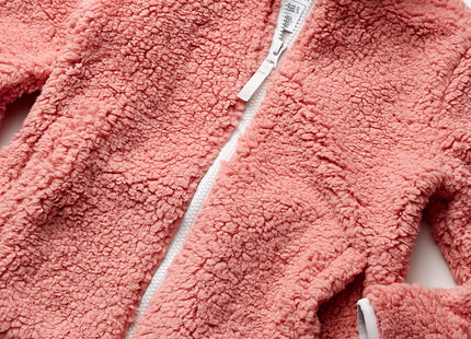Amazon Essentials Toddler Girls' Sherpa Fleece Full-Zip Jacket, Fleece Lined, Mauve, 3T
