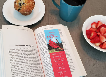 Advice from Nature Bird Bookmark Set Cardinal Chickadee Bluebird, 3 Pack