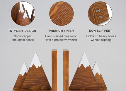 Waratah Designs Mountain Bookends - Woodland Nursery Decor