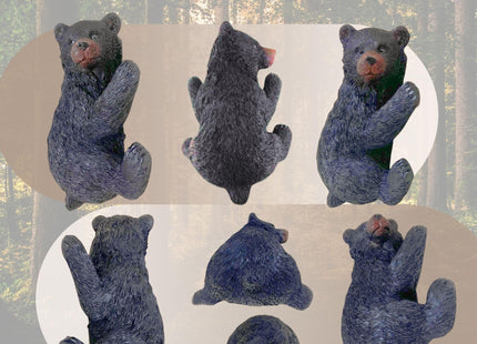 BestGiftEver Resin Black Bear Sculpture - Cub Tree-Mounted Ornament