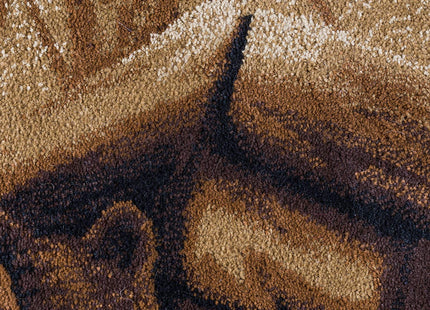 Fern Bear Beige 5x7 Area Rug Cabin for Living Room - Bedroom or DiningRoom - Lodge, Novelty Farmhouse Style Bear Figure Rustic Indoor Carpet