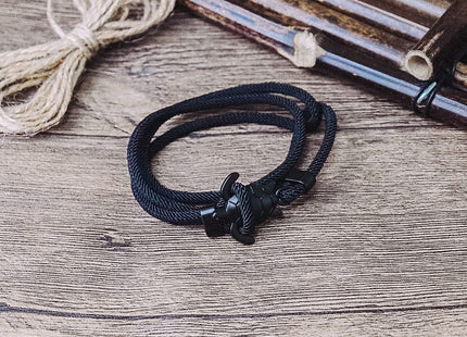 KOEDLN Shark Tail Anchor Turtle Hook Bracelet Nylon Polyester Rope Adjustable Bracelet for Men-Turtle