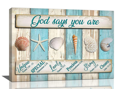 Tijuboni Ocean Nautical Seashell Wall Art 16"x24"
