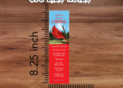 Advice from Nature Bird Bookmark Set Cardinal Chickadee Bluebird, 3 Pack