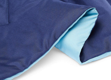 Amazon Basics Washable Comforter Blanket, Reversible Lightweight Microfiber All Season, Twin/Twin XL, Navy/Sky Blue