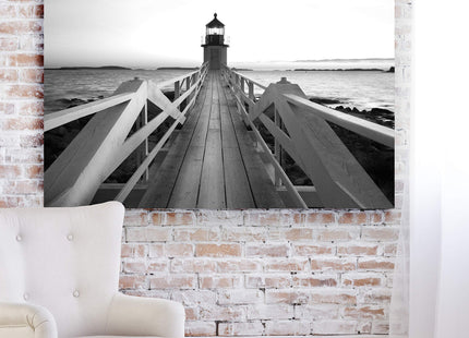 Marshall Point Lighthouse Landscape Forest Ocean Beach Photographic Exclusive Canvas Wall Art