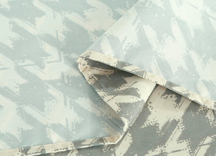 Chezmoi Collection 4-Piece Lodge Plaid Sheet Set Queen - Gray Houndstooth Printed Brushed Microfiber Lightweight Breathable Deep Pocket Bed Sheets