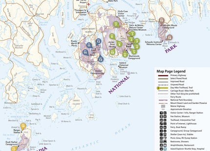 Acadia National Park Day Hikes Map (National Geographic Topographic Map Guide, 1714)