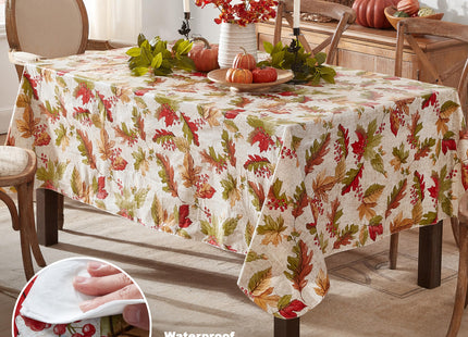 Newbridge Thanksgiving Rustic Acorn & Leaf 60x84 Inch Rectangle Tablecloth