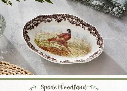 Spode – Woodland – Spode Woodland Pheasant Pickle Dish - Brown/White