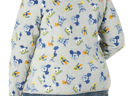 Amazon Essentials Disney | Marvel | Star Wars | Princess Women's Soft Polar Fleece Quarter-Zip Mock Winter Jackets, Mickey and Friends, X-Large