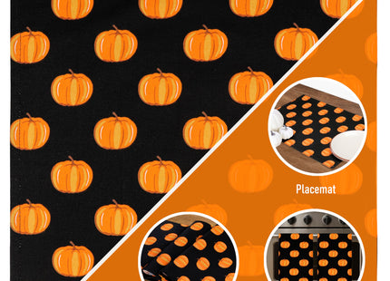 PurpleEssences Pumpkin Cloth Napkins, 18x18 in - Halloween Pumpkin