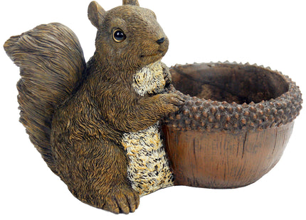 Michael Carr Designs Squirrel Planter Outdoor Squirrel Planter Figurine for Gardens, patios and lawns (80081)