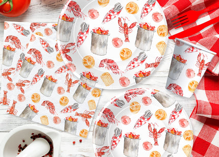 APOWBLS Crawfish Boil Party Supplies, Lobster Table Decorations, Serves 24