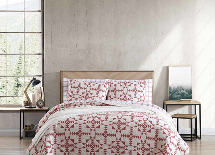 Eddie Bauer- Queen Quilt Set, Cotton Reversible Bedding Set, All Season Lodge Home Décor (Arrowhead Orange, Queen)