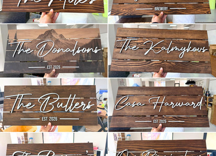 Personalized 3D Rustic Lakeside Cabin Sign - Custom Wood Last Name & Established Date Sign | Farmhouse Lake Decor Wedding Gift | Fisher & Outdoors Theme 28x13" (Large)