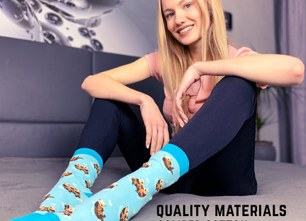 Women's Premium Comfort Animal Socks (Sea Otter (Blue)) 4-10
