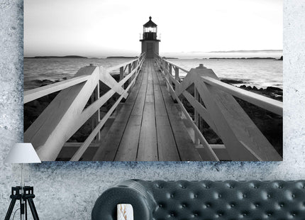 Marshall Point Lighthouse Landscape Forest Ocean Beach Photographic Exclusive Canvas Wall Art