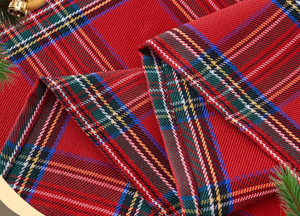 HOMEPEAK Red Christmas Tablecloth Rectangular, Tartan Plaid, 60x84 Inch
