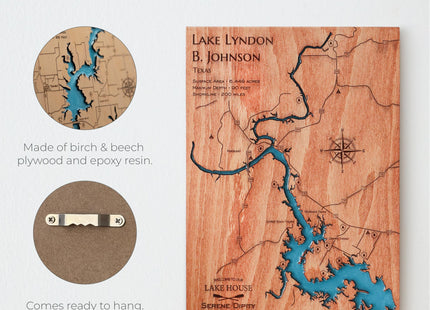 MurWoodHome Personalized Wooden Lake Map Wall Decor with Epoxy Resin, Handcrafted Lake House Decor, River or Coastline, Lake House Gifts, Housewarming Gifts for Map Lovers, Wood wall art, Nautical map wall decor