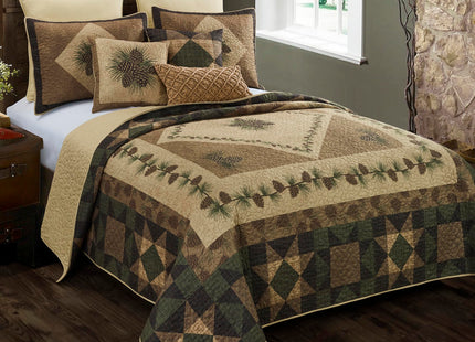 Donna Sharp Twin Bedding Set - Antique Pine Lodge, 70" x 90"