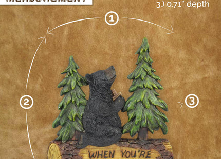 Black Bear Decor for Home - Cabin Decor Wall Hanging Home Gifts for Family - Wall Plaques with Sayings Christian Religious Gifts Bear Wall Hanging - Praying Black Bear - When You're Down Look Up