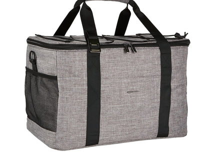 Amazon Basics Insulated Cooler Bag, Soft Leak-Proof Large Travel Cooler for Beach and Picnics, 50 Can Capacity, Water-Resistant, Gray