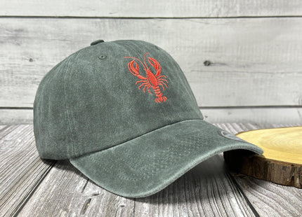 Shenbors Crawfish Lobster Embroidered Dad Hat for Men Women