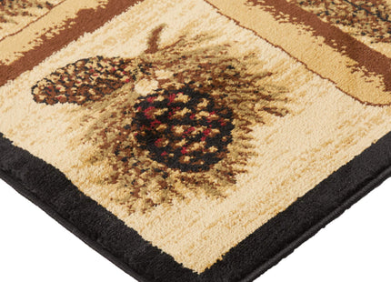 Rug Empire Rustic Lodge Area Rug, Bear Cabin, 63" x 87"
