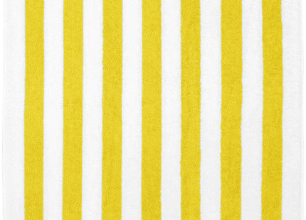 Amazon Basics 100% Cotton Beach Towel, Soft & Absorbent, Fast Drying, Cabana Stripe, Large 30" x 60", Yellow, 2-Pack