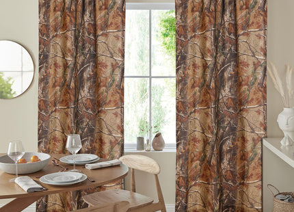 Realtree All Purpose Camouflage Rod Pocket Window Curtains, Set of 2 Panels (42"x87" Inch) - Camo Drapes in Forest and Rustic Theme, Perfect for Bedroom, Farmhouse, Living Room, Cabin, and Kitchen